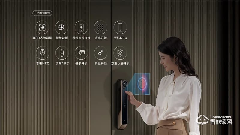 TCL真3D人臉識別貓眼鎖X10 家用防盜門鎖密碼鎖