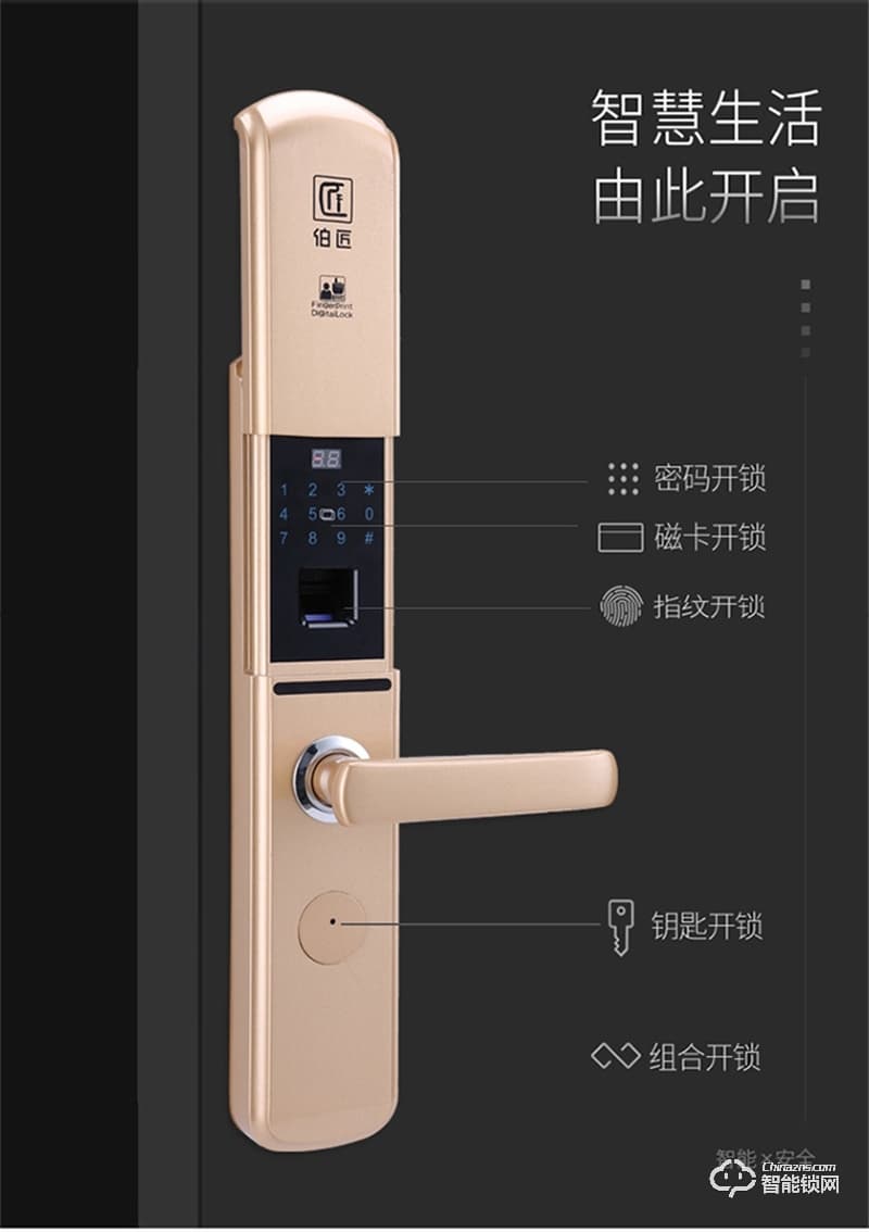 伯匠BJ-102智能鎖 全自動(dòng)智能鎖家用鎖