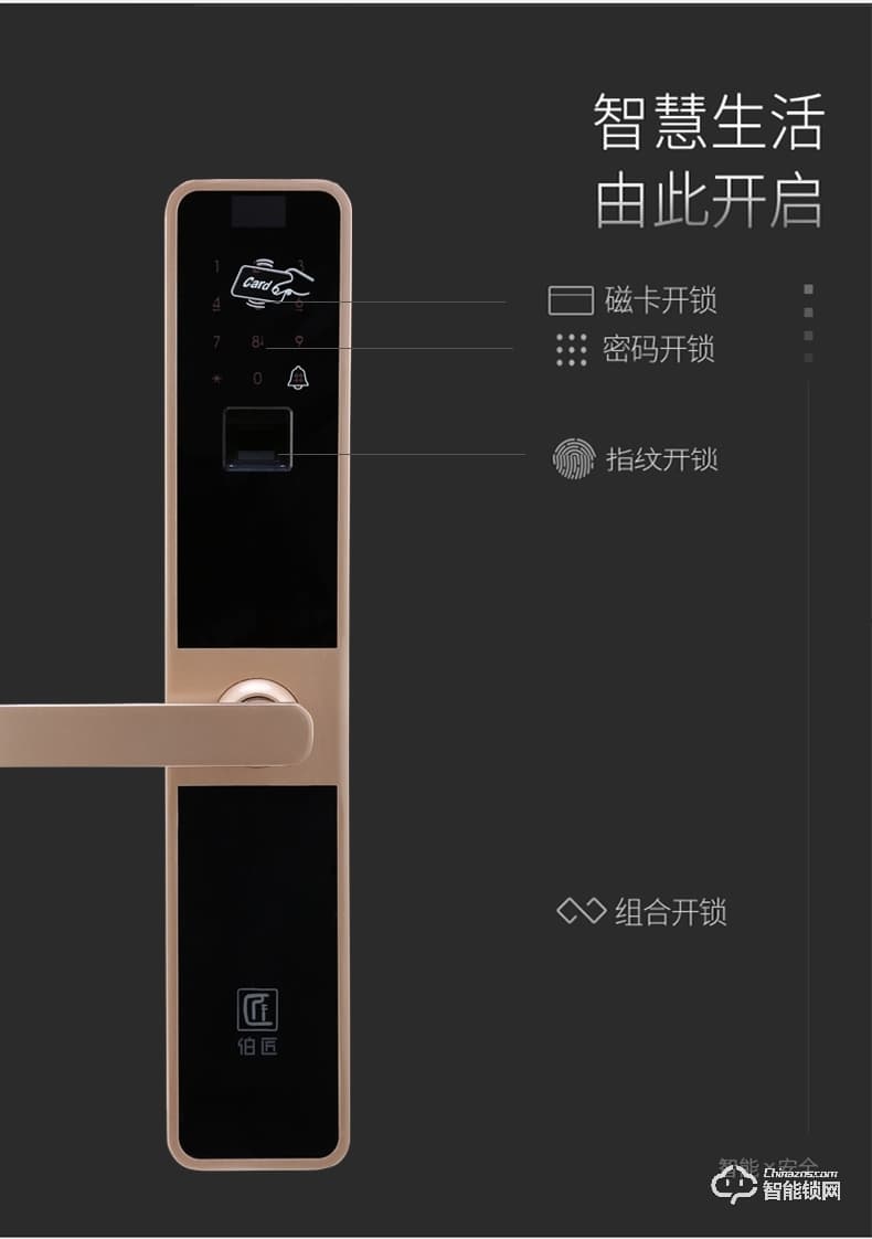 伯匠BJ-501智能鎖 家用防盜門鎖電子鎖