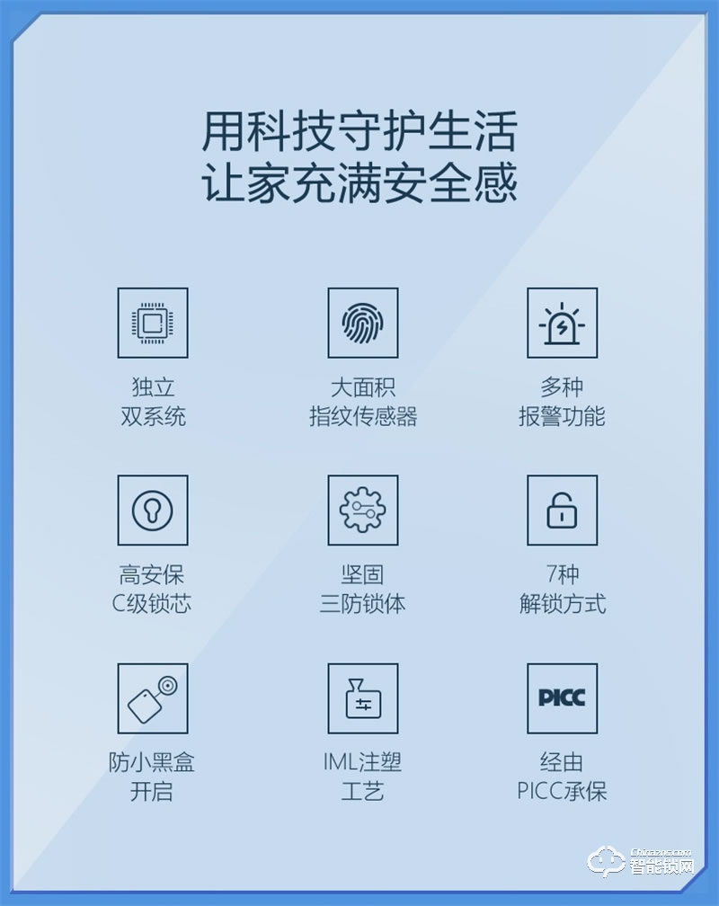 公牛智能指紋鎖K75 家用電子防盜門密碼鎖