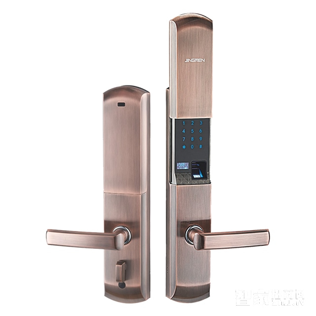 京門智能鎖 滑蓋指紋密碼防盜鎖