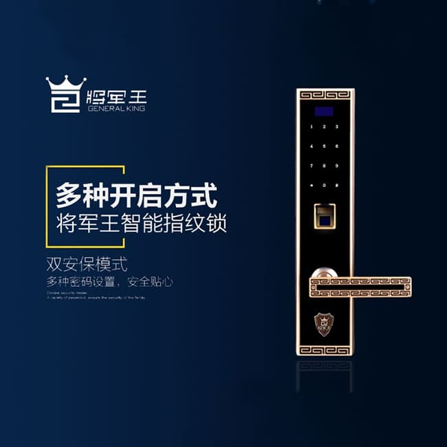 將軍王智能鎖 別墅指紋密碼鎖