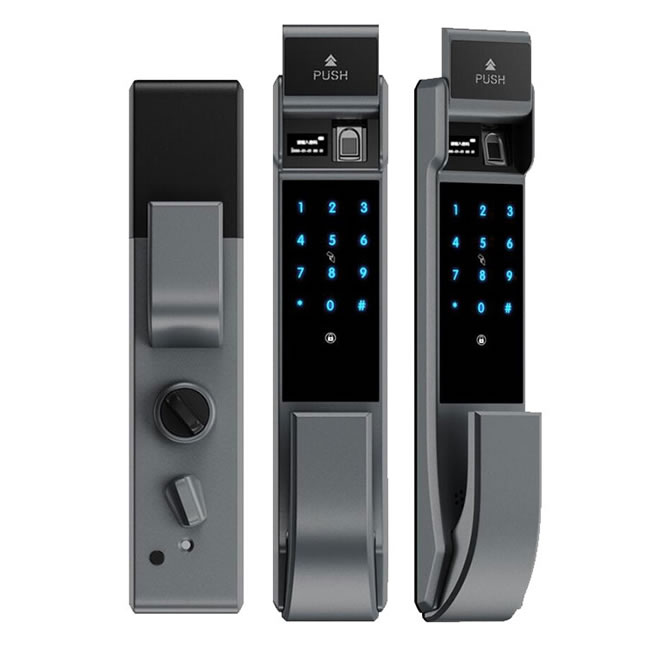 克諾雷智能鎖 APP遠(yuǎn)程防撬智能鎖 推拉式滑蓋指紋鎖