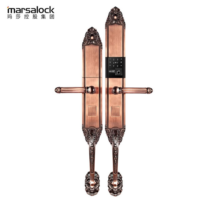 瑪莎洛克別墅豪華指紋密碼鎖 高端滑蓋電子鎖