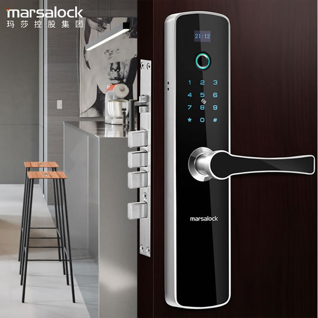瑪莎洛克家用大門電子刷卡門鎖 防盜門指紋鎖