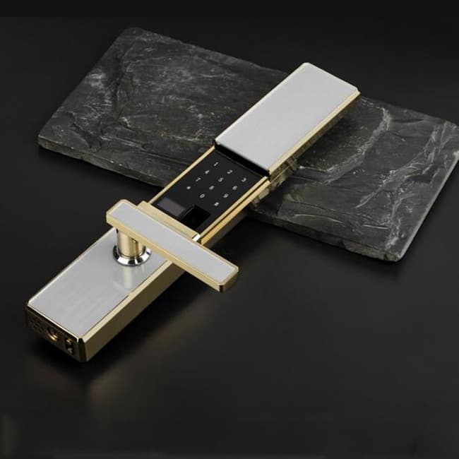 歐寶麗智能鎖 滑蓋智能刷卡電子鎖 家用指紋密碼鎖