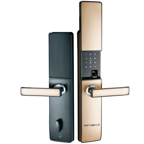 奧弗微科智能鎖 滑蓋指紋密碼鎖 家用防盜門鎖