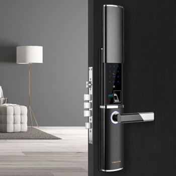 云咖智能鎖K2滑蓋智能門鎖 公司家用防盜門鎖電子鎖