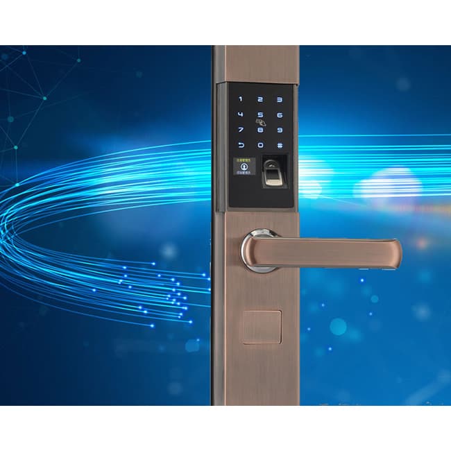 科塞達(dá)智能鎖 滑蓋智能指紋鎖 鋅合金防盜門(mén)智能鎖