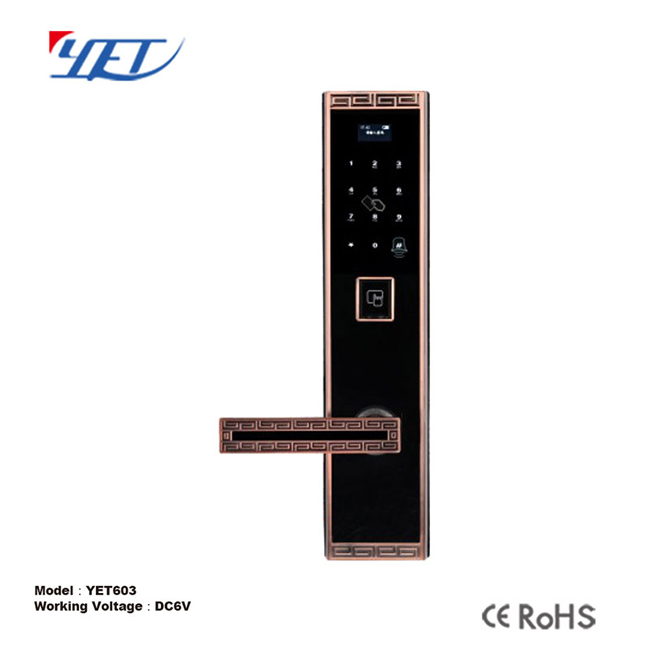 遙爾泰智能鎖 家用防盜指紋鎖密碼鎖刷卡鎖CYS-603