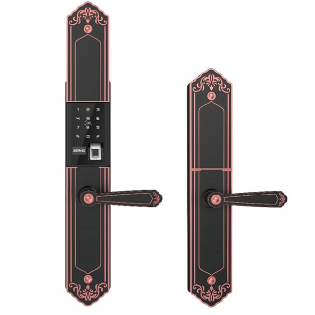 貝可指紋鎖 90101歐式滑蓋別墅小區(qū)指紋密碼鎖