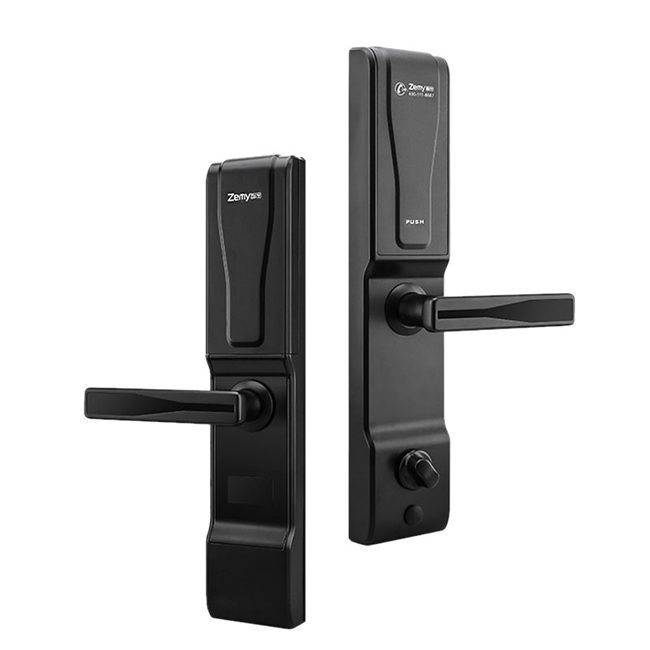 智密智能鎖 經典黑滑蓋指紋鎖密碼鎖刷卡鎖H6