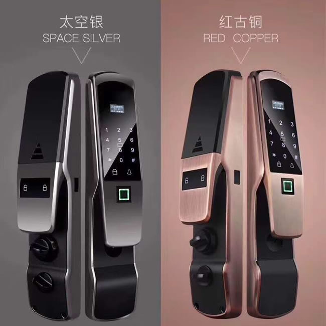 久富智能鎖 鋅合金全自動指紋鎖 電子密碼鎖刷卡鎖