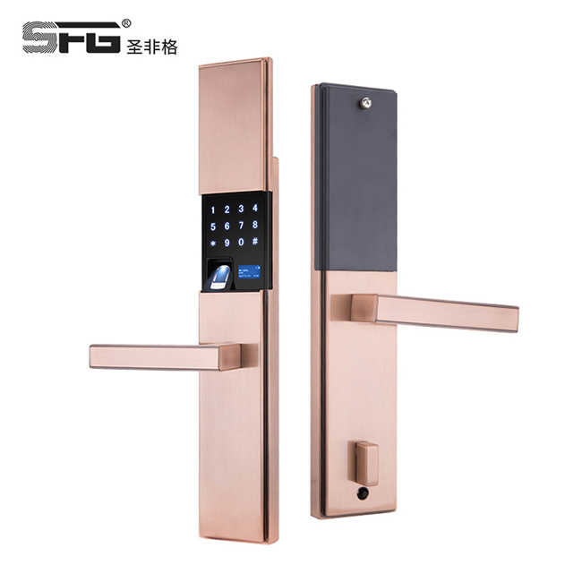 圣非格指紋鎖 滑蓋指紋鎖電子鎖IC卡感應鎖