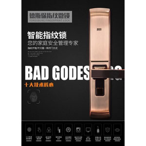 德斯保智能鎖 家用滑蓋智能指紋鎖密碼鎖刷卡鎖