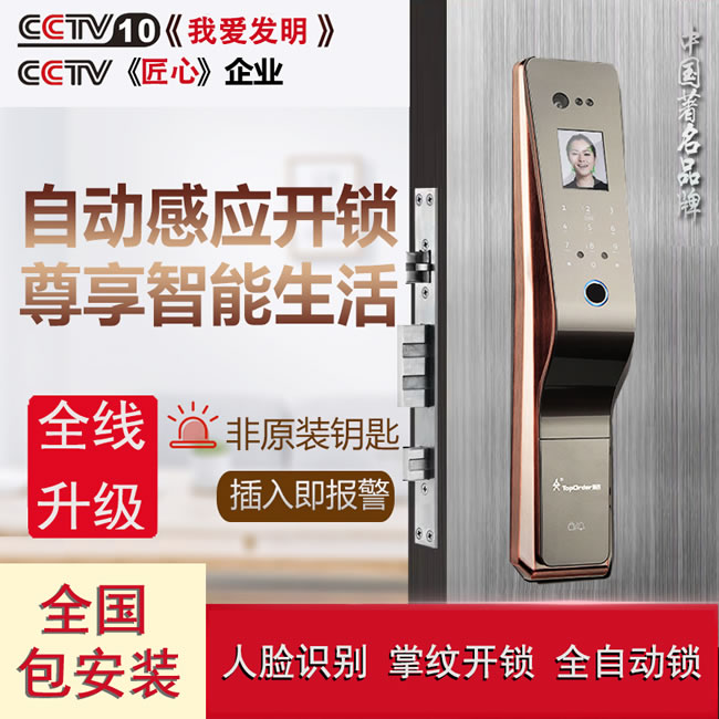 頂吉智能鎖 TOP300R人臉識(shí)別門鎖智能鎖指紋密碼鎖