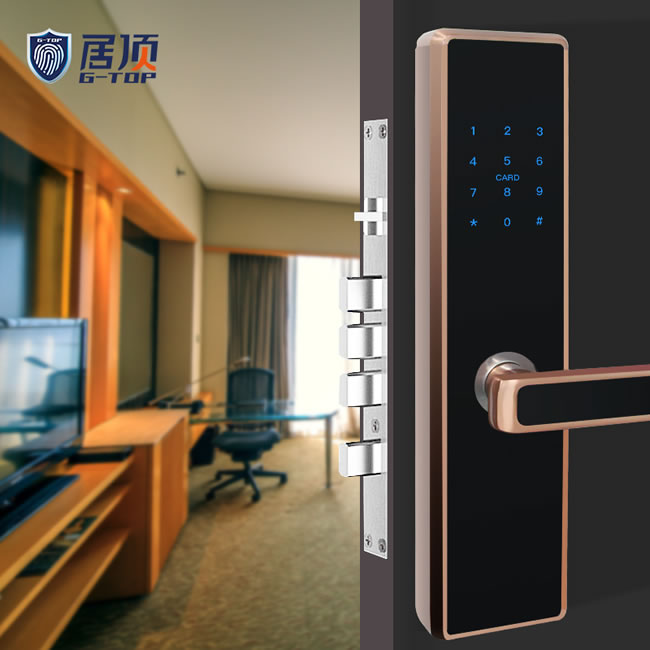 居頂指紋鎖 遠(yuǎn)程藍(lán)牙APP密碼鎖民宿鎖