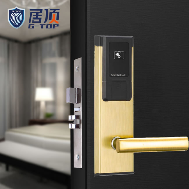 居頂指紋鎖 賓館電子門鎖感應(yīng)鎖