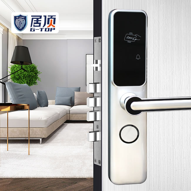 居頂指紋鎖 刷卡鎖磁卡感應(yīng)門鎖ic卡鎖