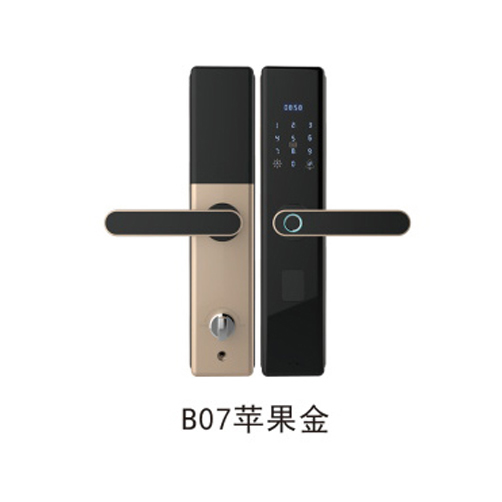步安智能鎖 B07-蘋果金直板指紋鎖