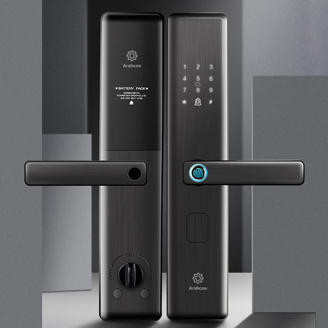 雅仕格智能鎖  P12真插芯指紋鎖