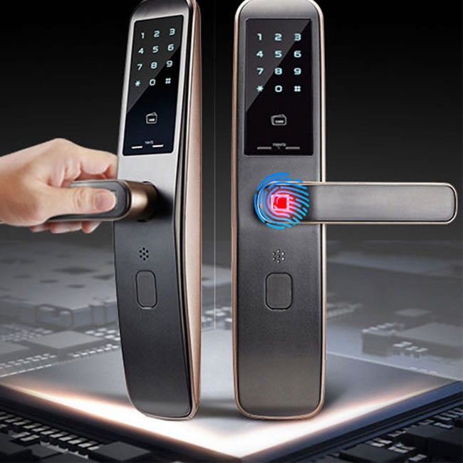 邁瑞嘉智能鎖  游離把手指紋鎖