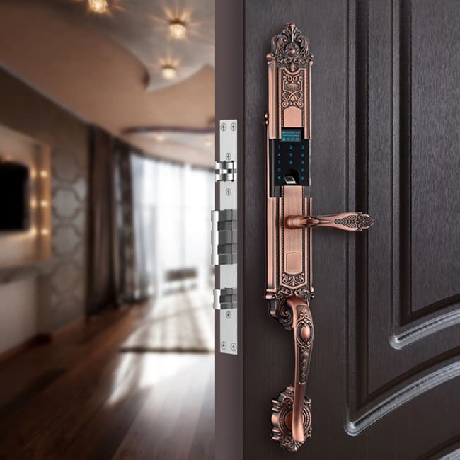 黑龍智能鎖 801豪華別墅防盜門電子鎖指紋鎖