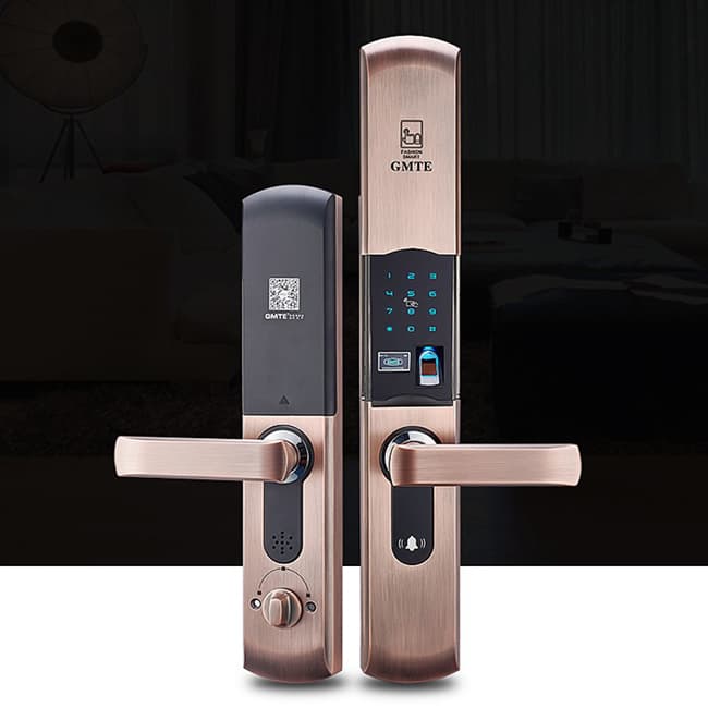 高美帝智能鎖 M2自動(dòng)滑蓋指紋密碼智能鎖