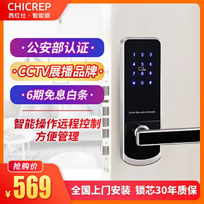 西紅仕智能鎖 H2小款民宿公寓密碼鎖