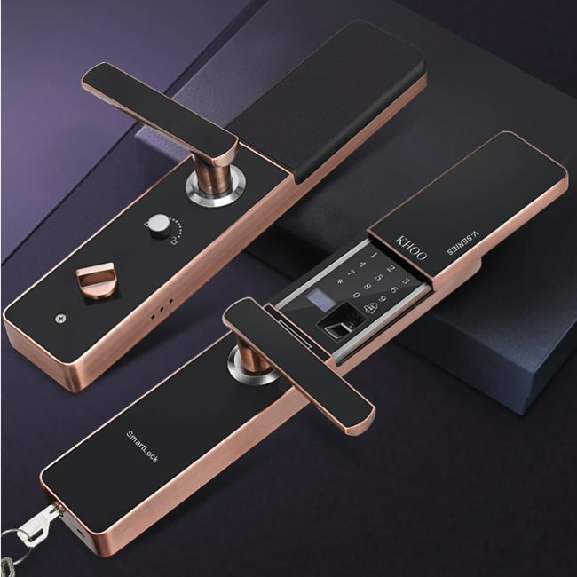 韓后智能鎖 KH-303自動上下滑蓋防貓眼智能鎖