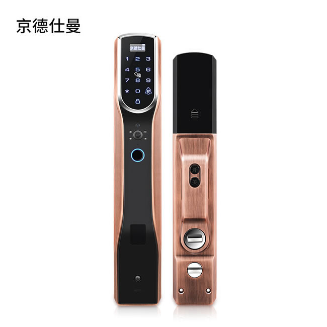 京德仕曼智能鎖 K6(貓眼版)家用防盜門指紋鎖