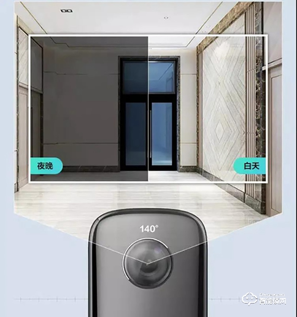 樂橙V8視頻鎖：開通云存儲功能，140°超大廣角畫面覆蓋