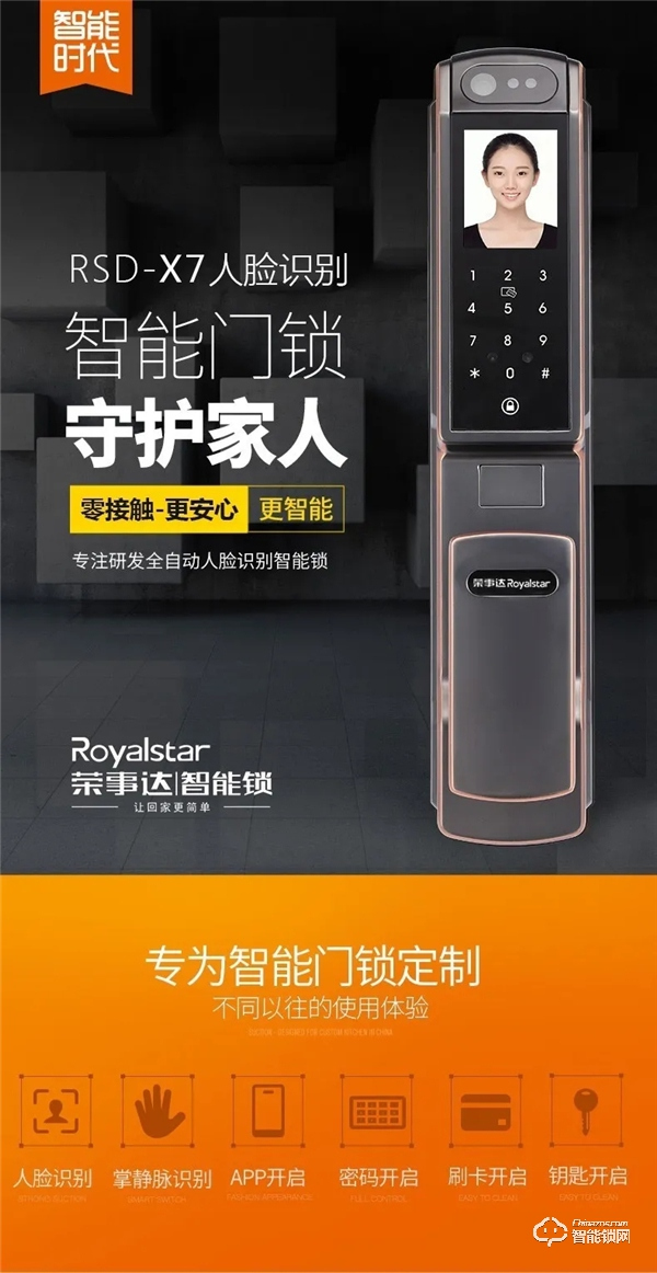 新品首發(fā)｜榮事達(dá)RSD-X7人臉識(shí)別全自動(dòng)智能鎖，零接觸更安心