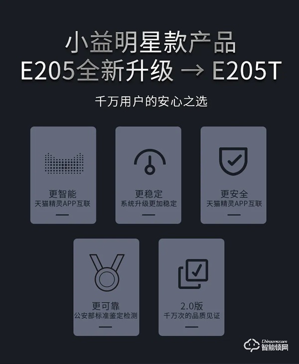 雙十一新品|小益E205T天貓精靈生態(tài)NFC智能鎖硬核登場 雙十一新品|小益E205T天貓精靈生態(tài)NFC智能鎖硬核登場