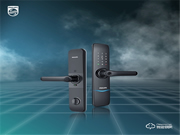 飛利浦智能鎖7100DS：采用IML拉絲工藝，指紋傳感器融于把手處