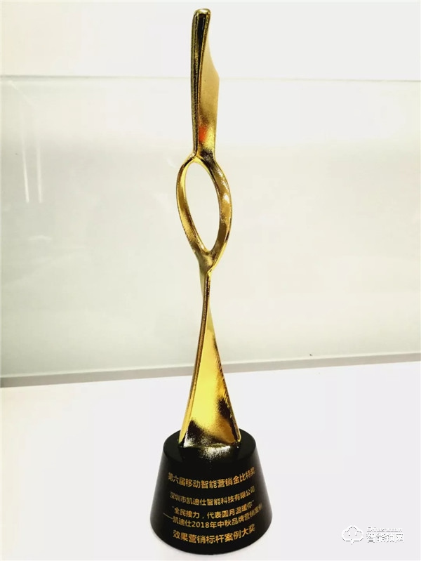 凱迪仕斬獲2019移動智能營銷金比特獎——效果營銷標桿案例大獎！