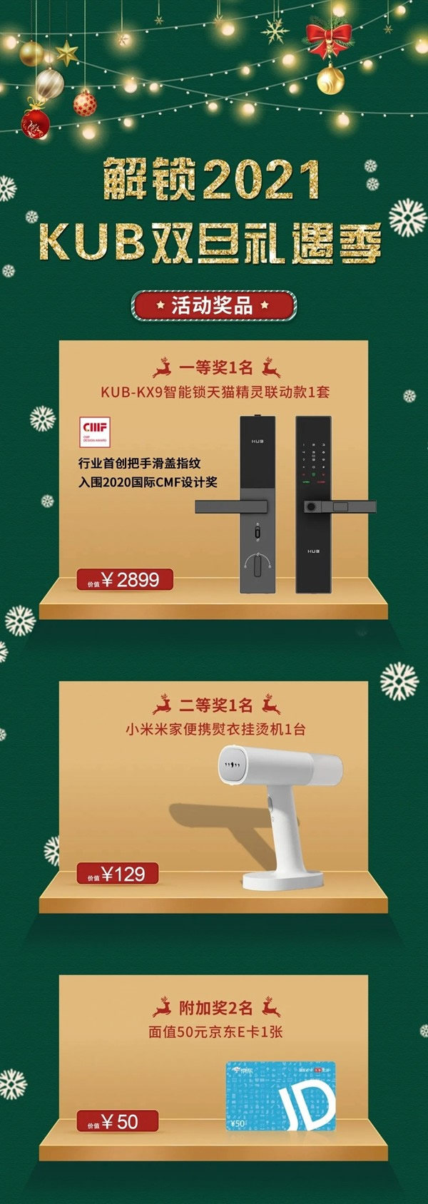 KUB智能鎖雙旦獻(xiàn)禮！揚(yáng)言要承包您的2021新年禮物！