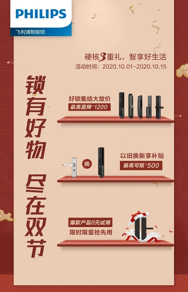 來自飛利浦智能鎖的硬核好禮 請你查收