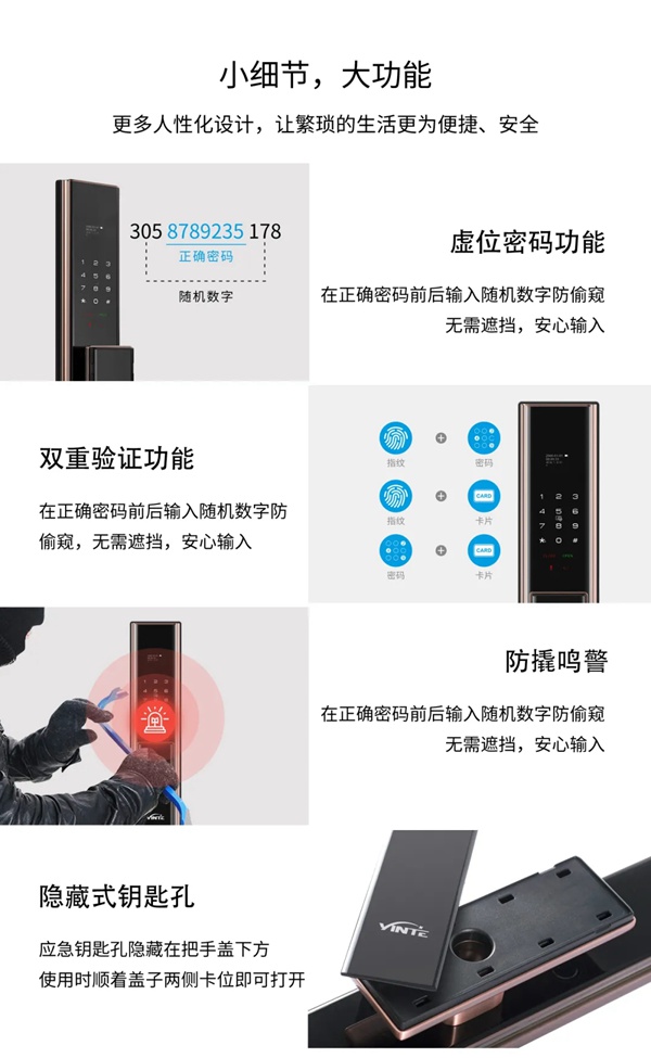 因特智能鎖新品成團上市，因特唯5獨尊