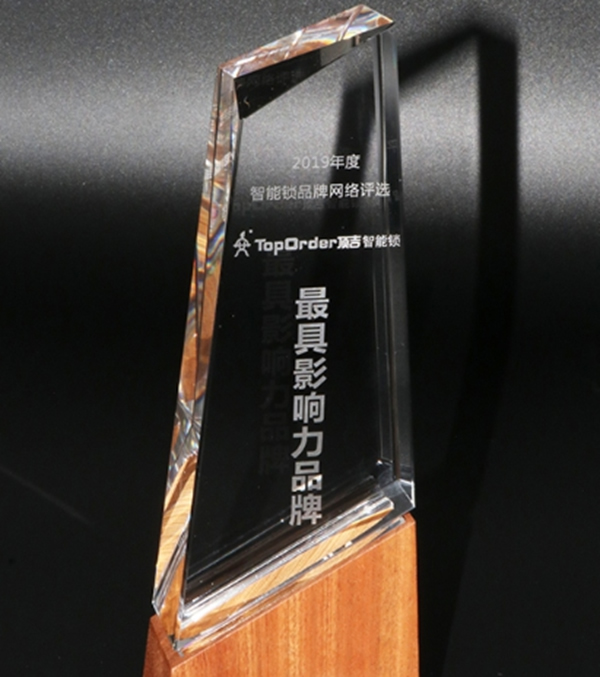 頂吉榮獲“中國智能鎖最具影響力品牌”稱號