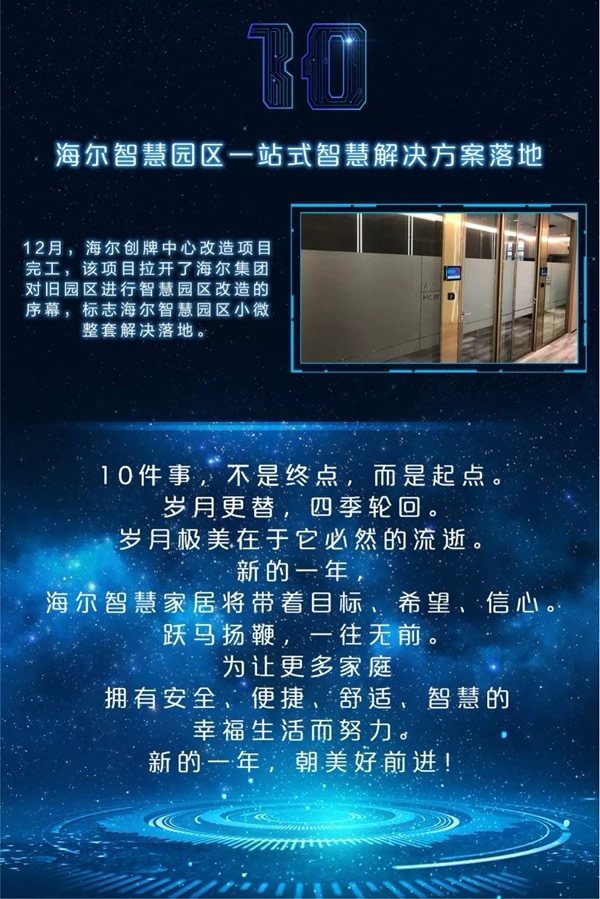 海爾智慧家居回顧2018年10大事記，2019年一同前行