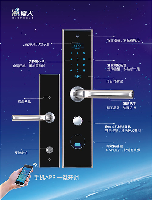 你的名字，我的德犬手機智能門鎖