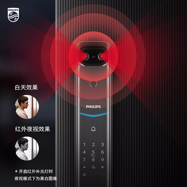 飛利浦智能鎖DDL708-VP雙重可視，為你全景護(hù)家