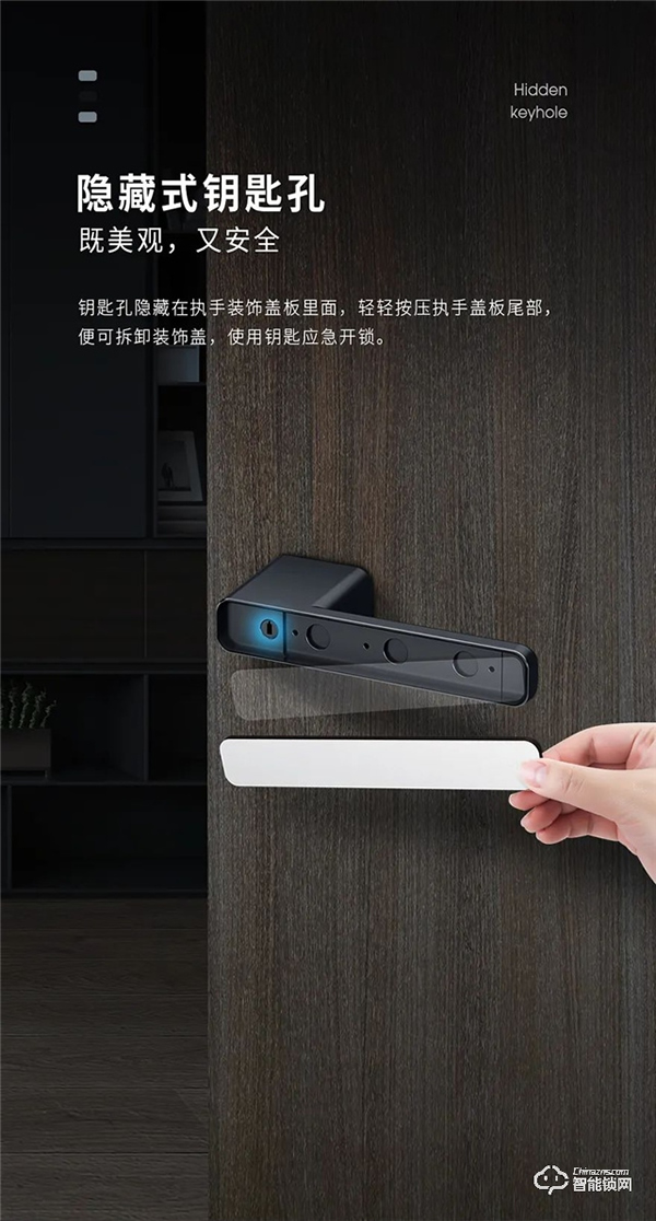頂固隱系列一體式機械鎖|巧隱于門，和諧美觀