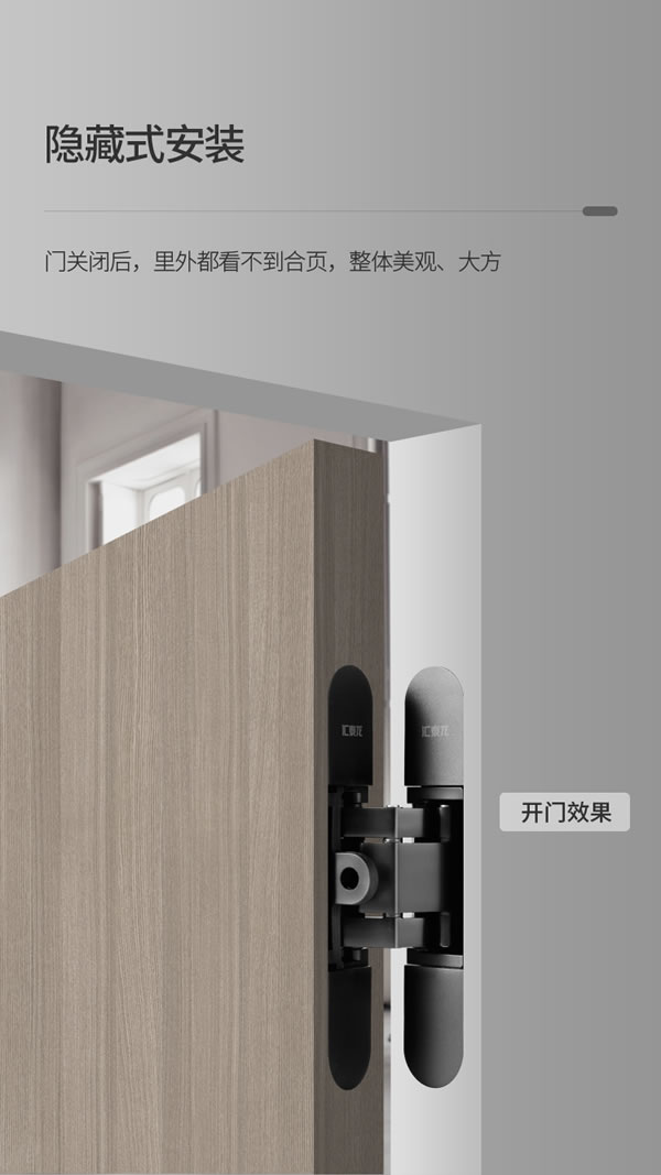 完全隱形，自動閉合丨匯泰龍二維可調液壓緩沖暗鉸鏈