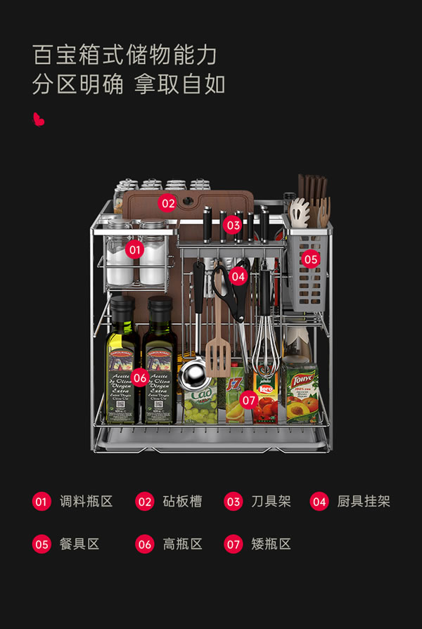 廚房拉籃經典之作丨匯泰龍高端不銹鋼拉籃系列 廚房拉籃經典之作丨匯泰龍高端不銹鋼拉籃系列