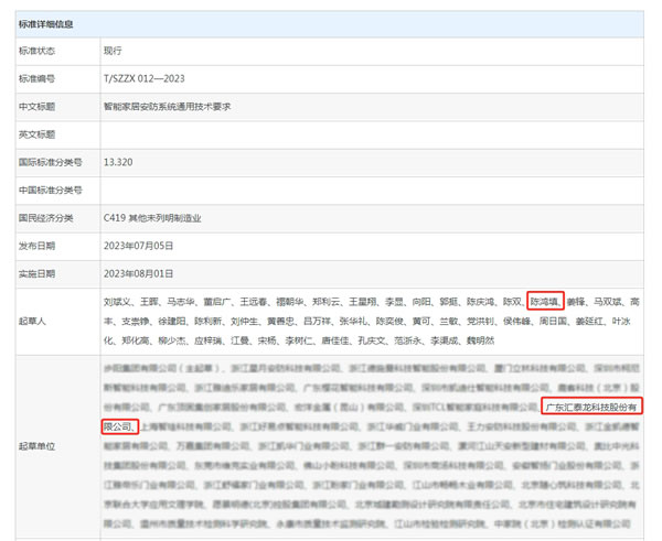 專注締造專業丨匯泰龍獲“標準起草單位”、“標準起草人”五項榮譽！