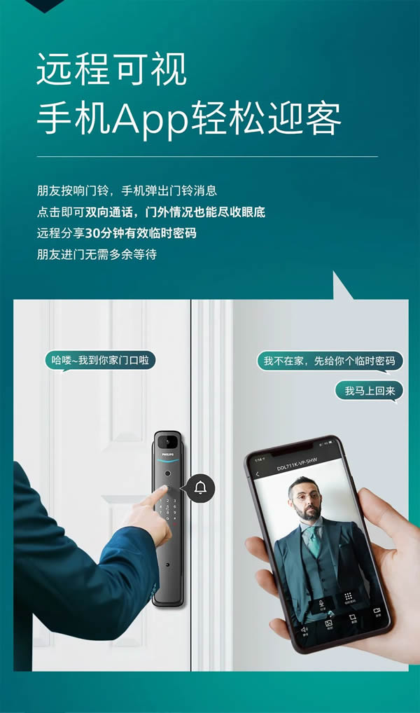 飛利浦DDL711K可視智能鎖,把安全感拉滿! 飛利浦DDL711K可視智能鎖,把安全感拉滿!