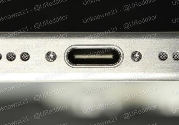 蘋果 iPhone 15 Pro 諜照泄露,展示新的 USB-C 接口 蘋果 iPhone 15 Pro 諜照泄露,展示新的 USB-C 接口