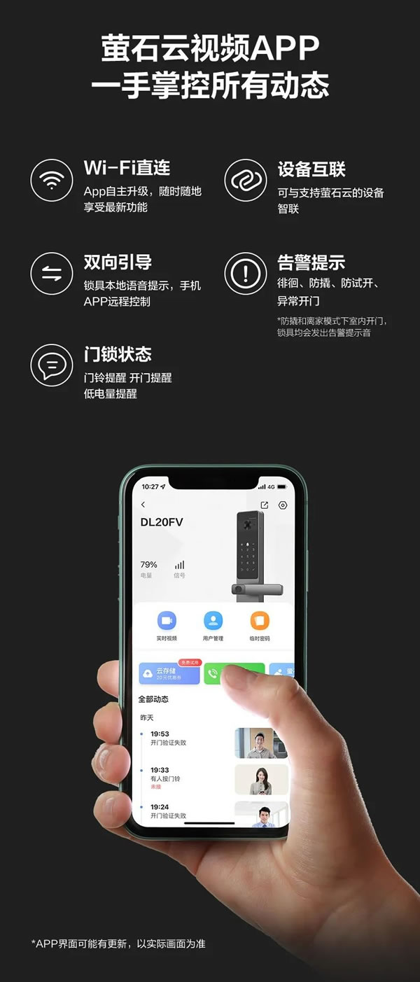 一握一推,螢石新款智能鎖帶你開啟便捷生活_4